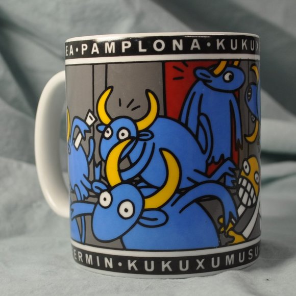 12 oz mug kukuxumusu Pamplona running of the bulls hard to find (w736) - Picture 4 of 9